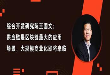 综合开发研究院王国文：供应链是区块链最大的应用场景 大规模商业化即将来临