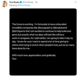 NFL巨星Tom Brady宣布退役，将专注于NFT等领域