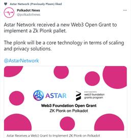 波卡生态项目Astar Network（原Plasm）宣布获得Web3开放资助