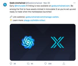 区块链卡牌游戏 Gods Unchained 已连接至以太坊二层解决方案 Immutable X
