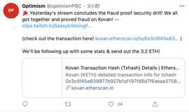 以太坊扩容方案 Optimism 测试网欺诈证明活动获胜者已诞生，将获得 3.2 ETH 奖励