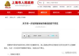 上海率先把危变机：加快智慧城市建设意见出台，包含支持区块链溯源