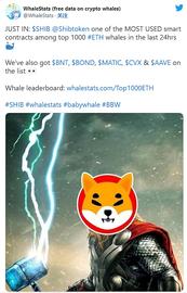 山寨币SHIB 在 ETH 鲸鱼的投资组合中拥有 5.486 亿美元的股份交易者应提防什么