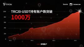 TRC20-USDT持有账户数突破1000万