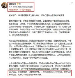 宸浩论币 BTC短线回调支撑反弹 趋势未变回调继续看涨