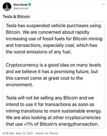 马斯克表示因环保原因特斯拉暂停比特币支付，曾发起狗狗币购车意愿投票，比特币失守5万美元狗狗币下跌
