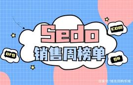 Sedo销售周榜单，Fundom.com以$15,000美元成交价领跑